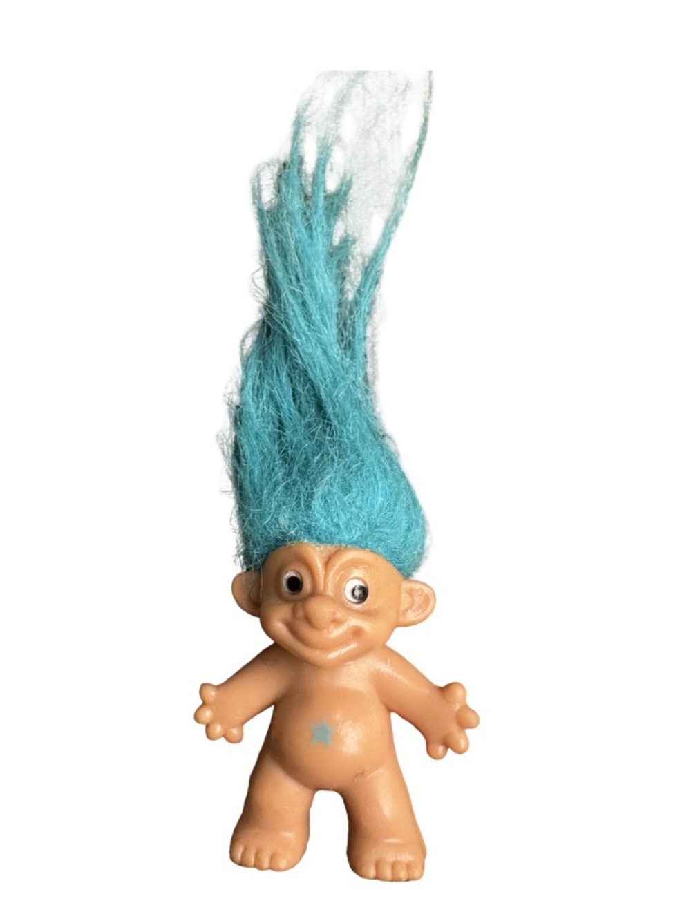 Troll Vintage Nude Green Hair with Green Star on Belly